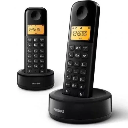 Philips D1602B/34 Teléfono Inalámbrico Pack DUO Negro Philips D1602B/34 Teléfono Inalámbrico Pack DUO Negro